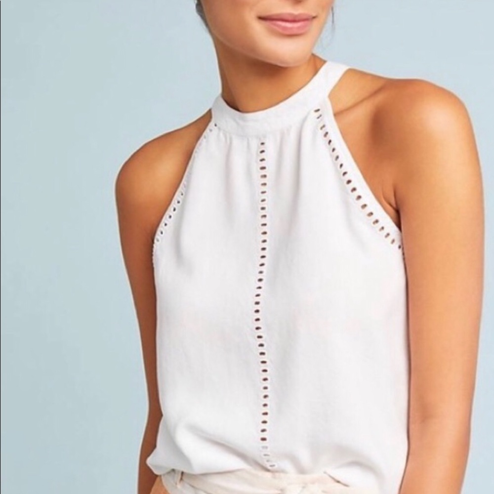 Anthropologie Cloth & Stone Eyelet Halter